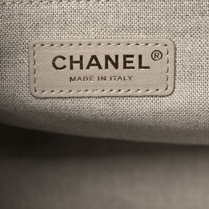 Chanel Mixed Fibers Calfskin Medium Deauville Tote Light Grey 6 of 9