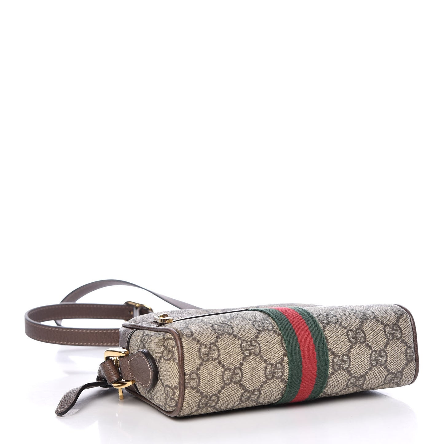 GG Supreme Monogram Web Mini Ophidia Shoulder Bag Brown
