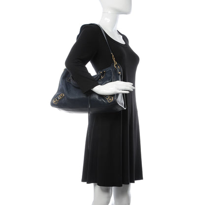 Balenciaga Chevre Gold Metallic Edge Hardware City Bleu Nuit Dark Sea 2 of 13