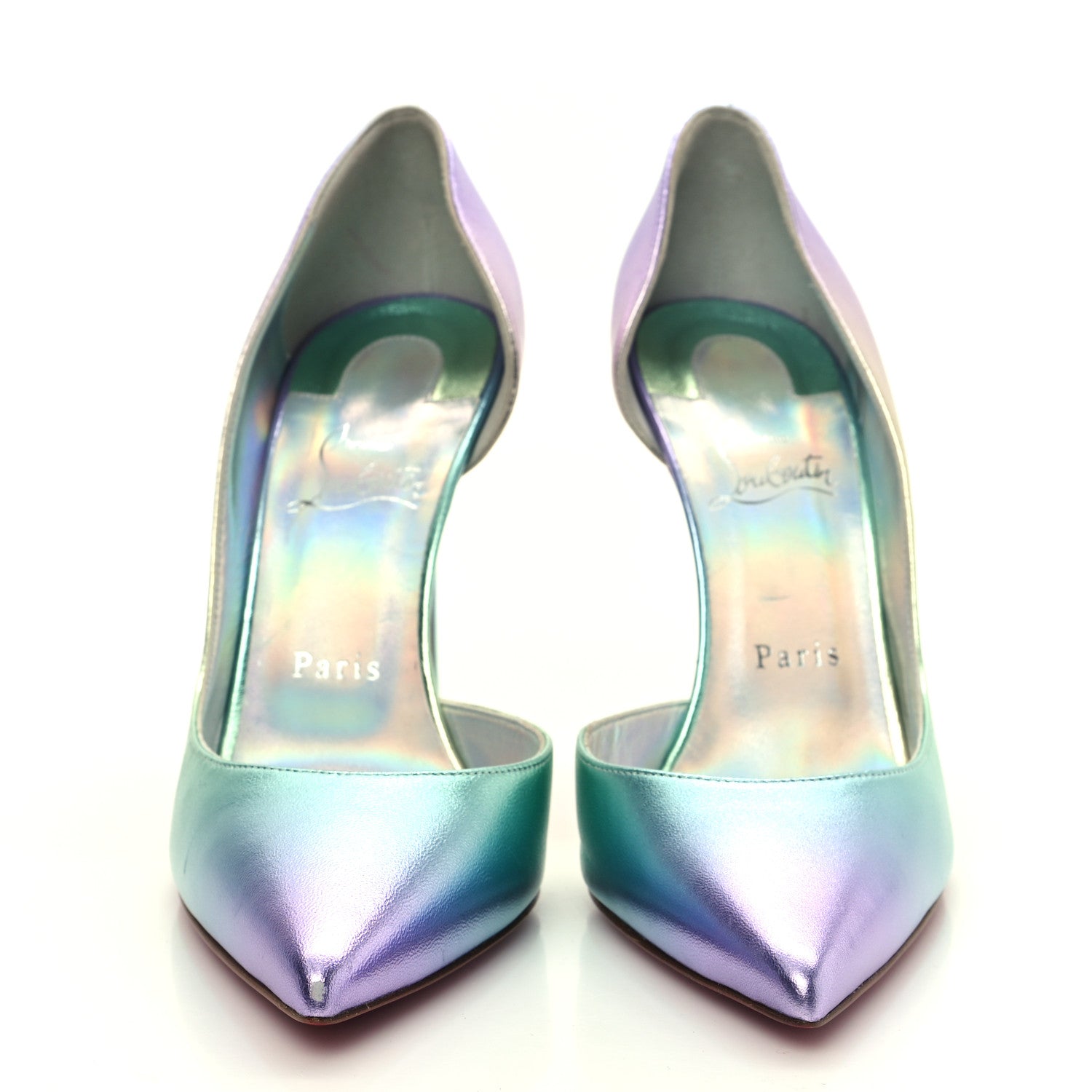 Christian Louboutin Iridescent Nappa Lam Licorne Iriza 100 Pumps 39.5 Multicolor 3 of 11