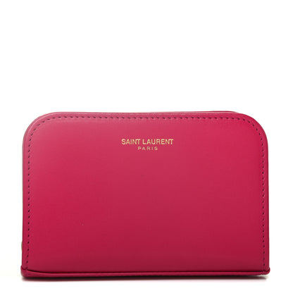Saint Laurent Calfskin Small Coin Purse Fuchsia 1 of 4