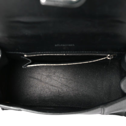 Balenciaga Grained Calfskin Small Hourglass Top Handle Bag Black 5 of 10