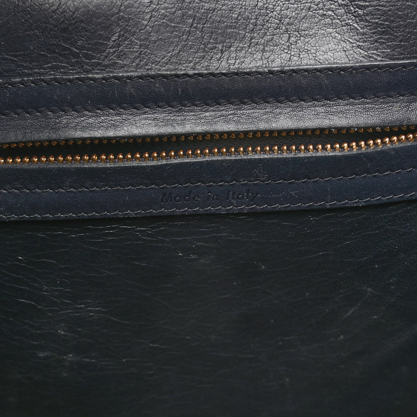 Crocodile Embossed Calfskin Medium Phantom Luggage Navy Blue