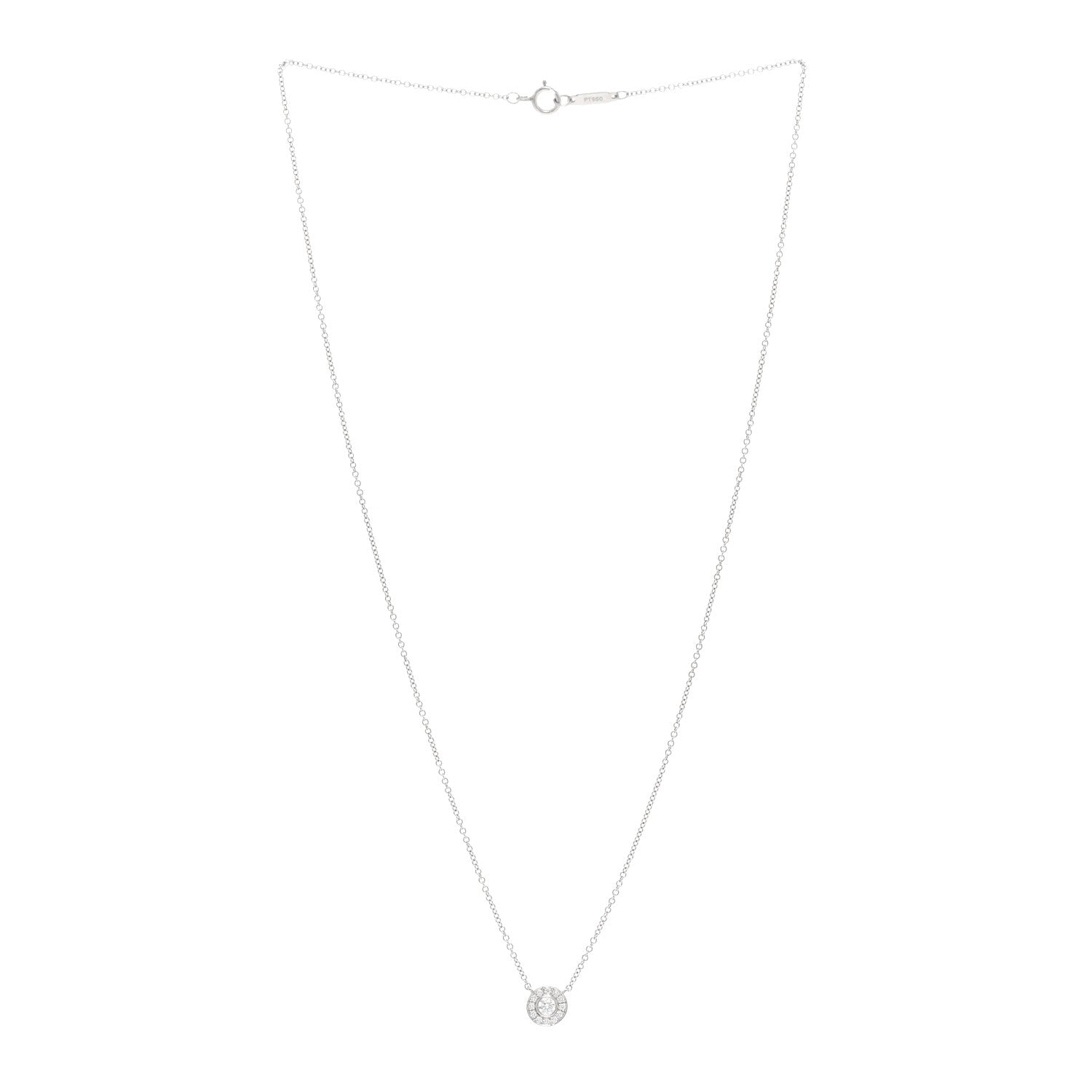 Tiffany Platinum Diamond Soleste Pendant Necklace 3 of 5