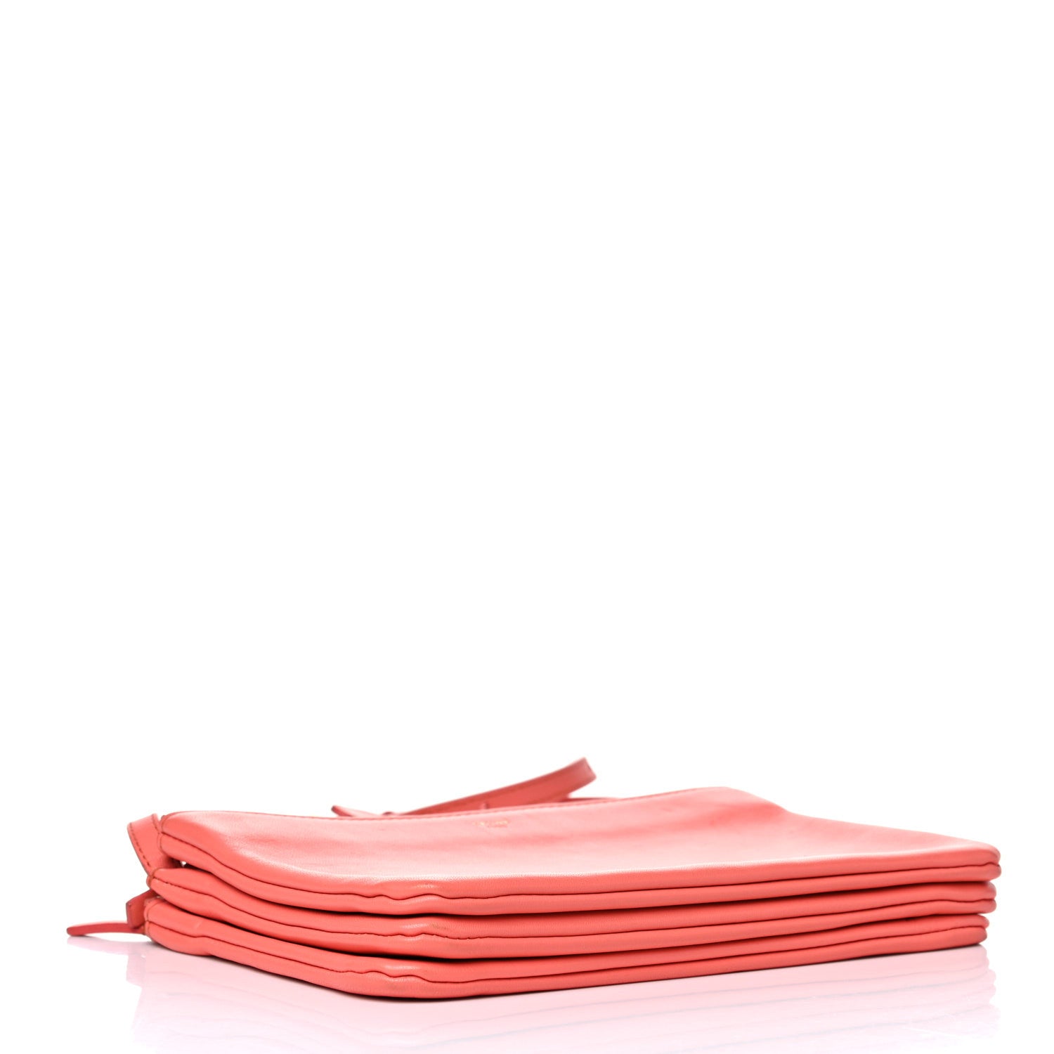 Celine Lambskin Small Trio Crossbody Bag Lipstick 4 of 21