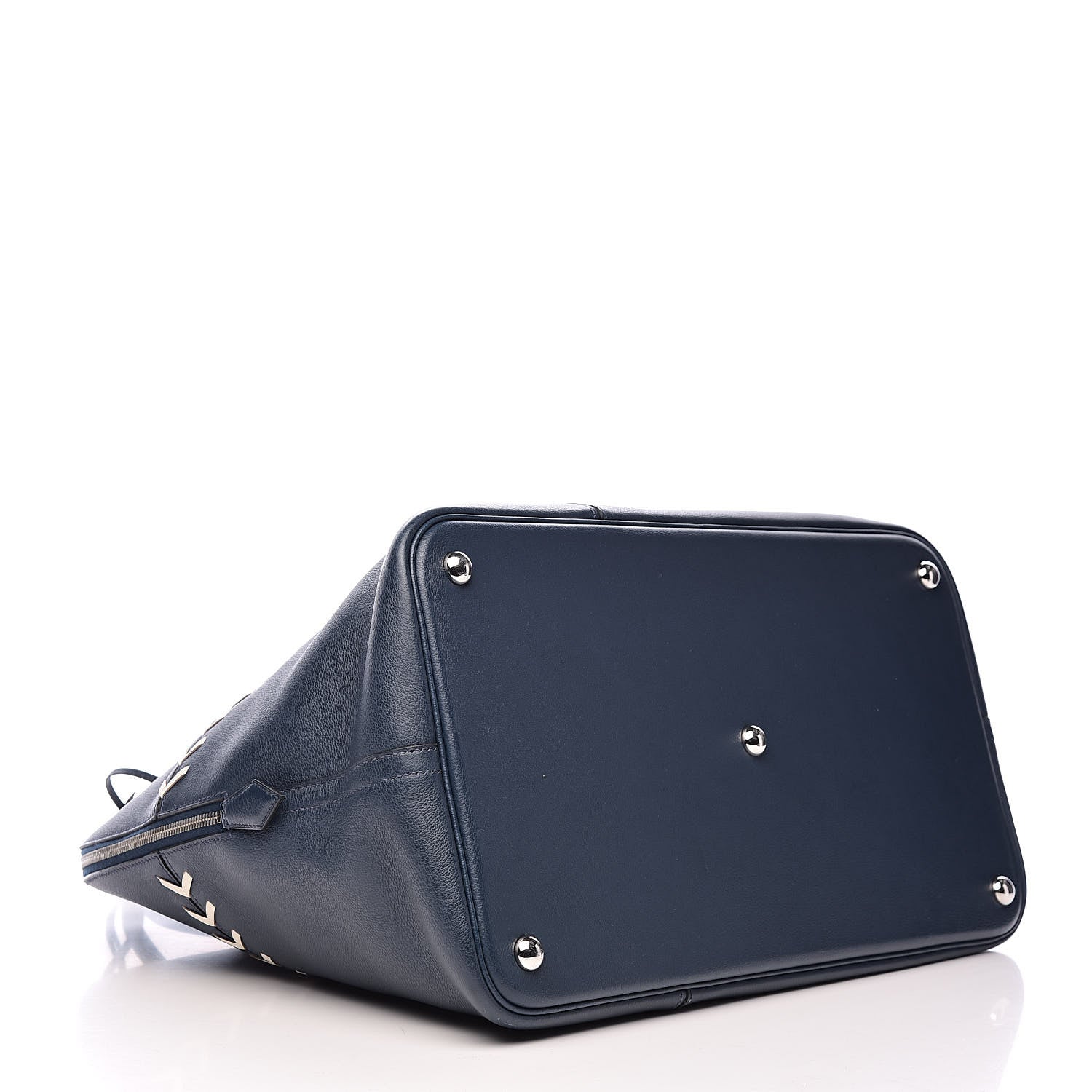 Hermes Evercolor 1923 Bolide 45 Baseball Bag Bleu De Malte Blanc 4 of 10