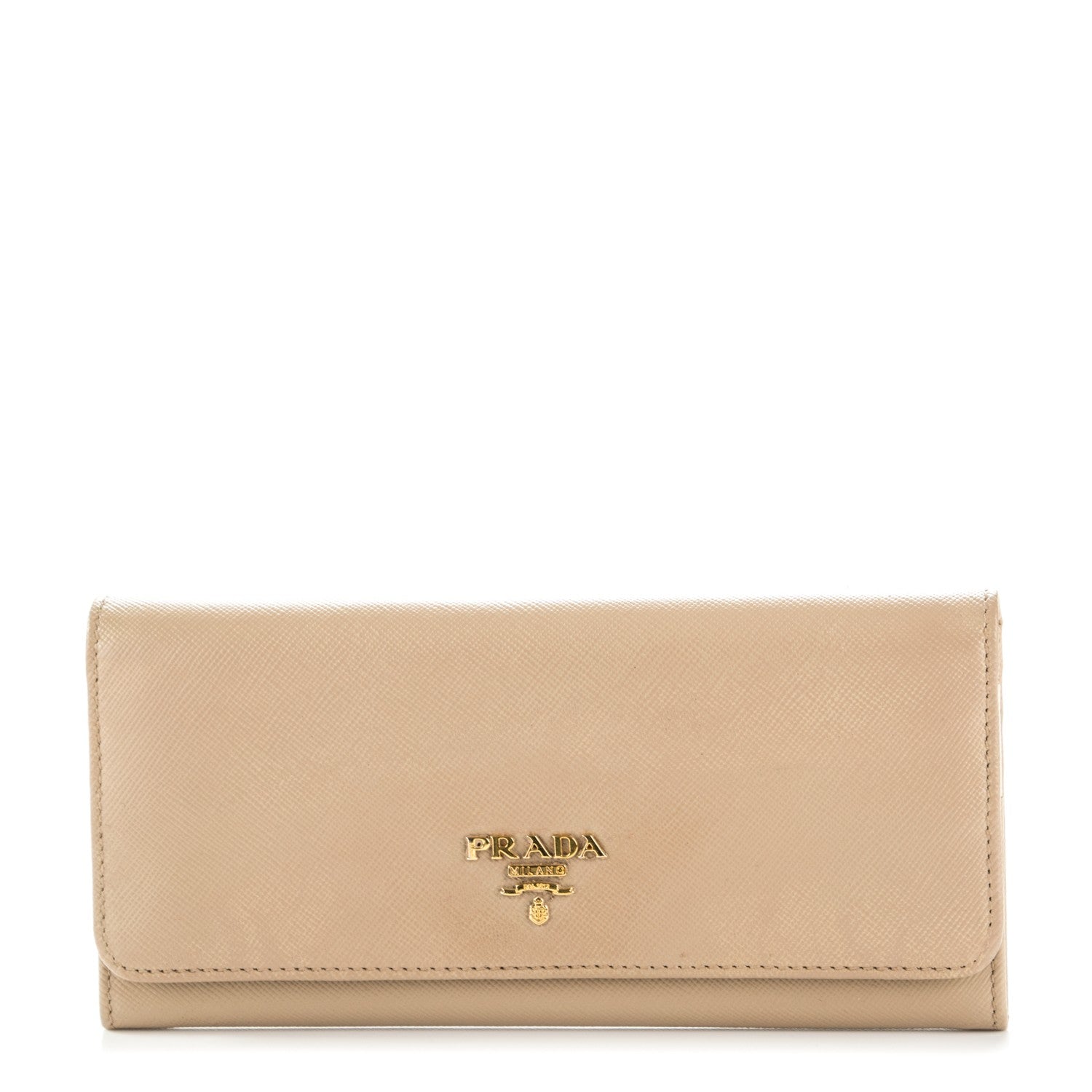 Prada Saffiano Metal Continental Flap Wallet Cammeo 1 of 8