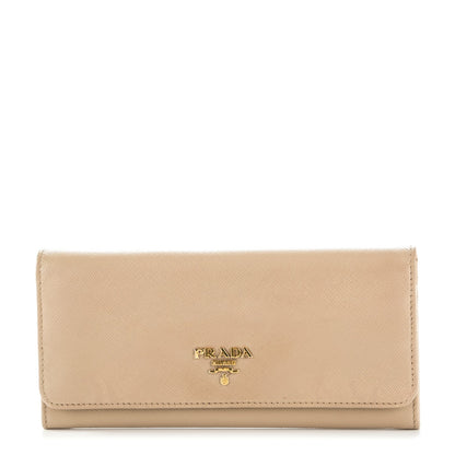 Prada Saffiano Metal Continental Flap Wallet Cammeo 1 of 8