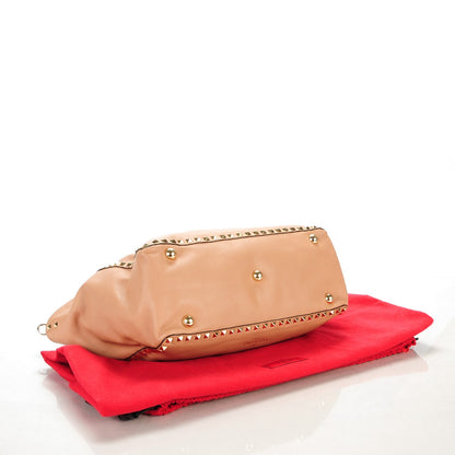 Valentino Garavani Vitello Medium Rockstud Tote Soft Noisette 4 of 8