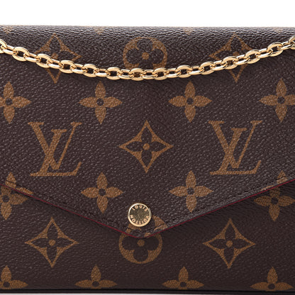 Louis Vuitton Monogram Pochette Felicie Chain Wallet Fuchsia 13 of 13