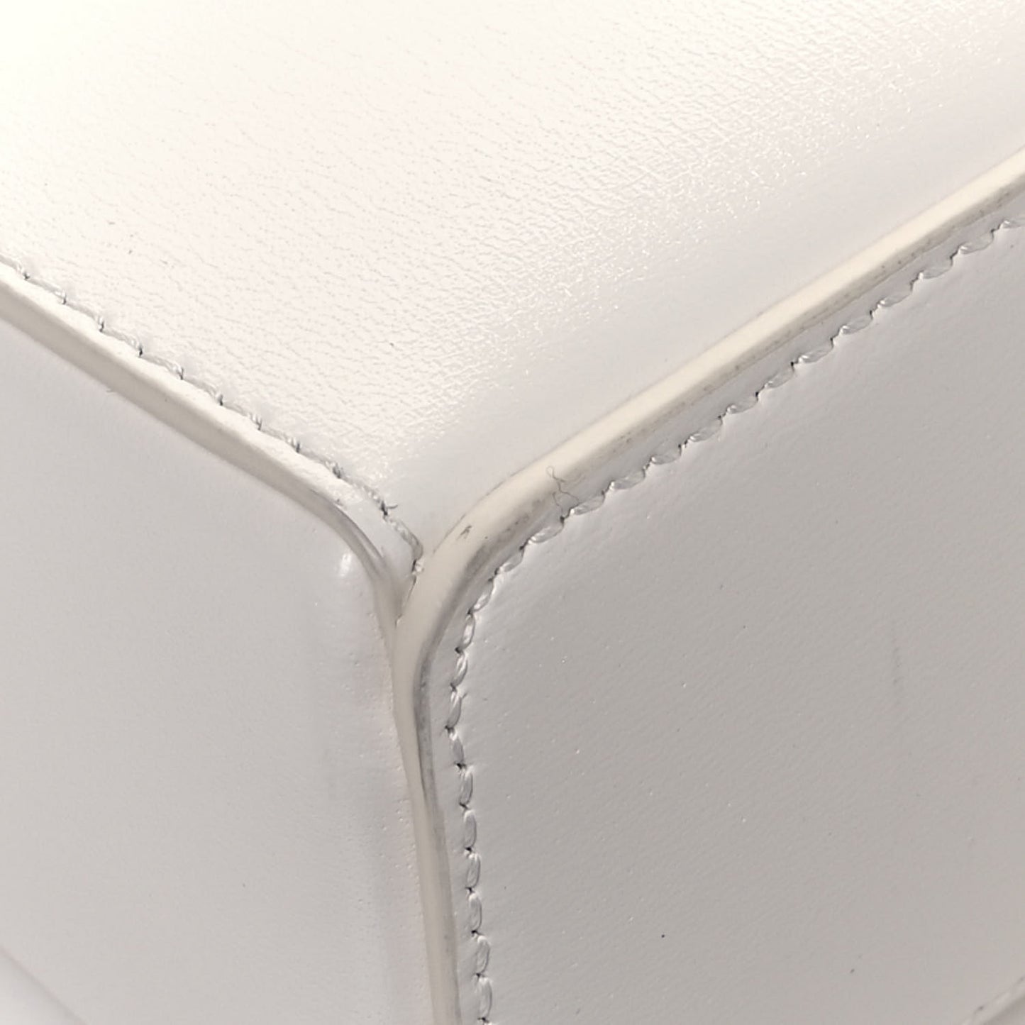 Box Calfskin Small Cut Out Shoulder Bag Ivory