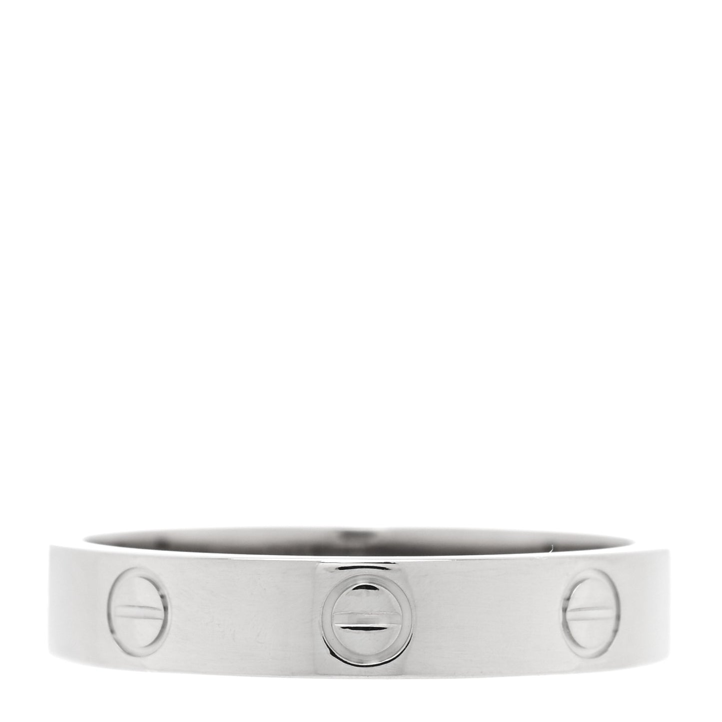 18K White Gold 3.5mm LOVE Wedding Band Ring 58 8.25