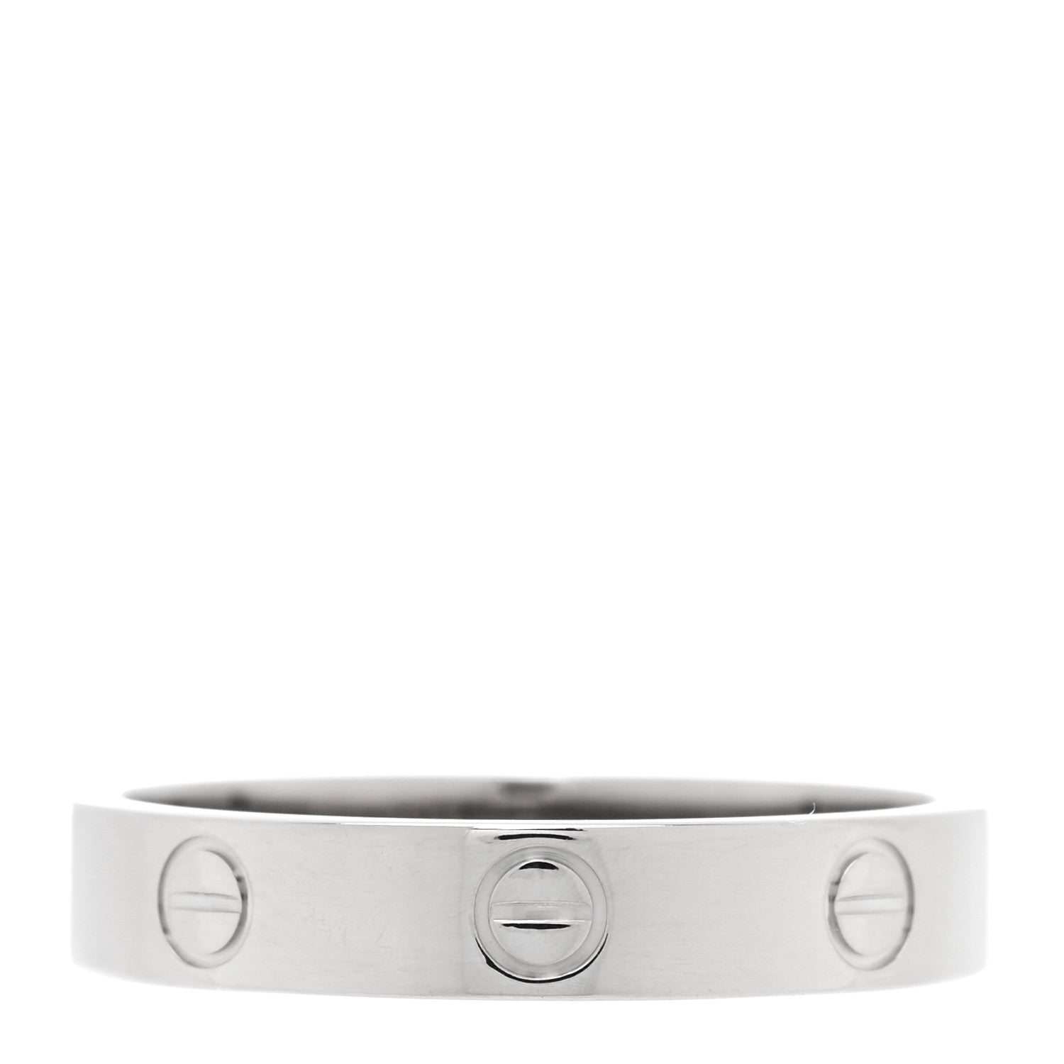 Cartier 18K White Gold 3.5mm LOVE Wedding Band Ring 58 8.25 3 of 4