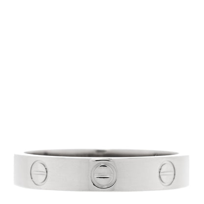 Cartier 18K White Gold 3.5mm LOVE Wedding Band Ring 58 8.25 3 of 4