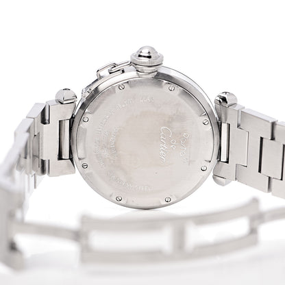 Cartier Stainless Steel 35mm Pasha GMT Automatic Watch 5 of 9