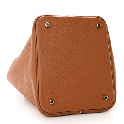 Hermes Taurillon Clemence Picotin Lock 22 MM Gold 4 of 11