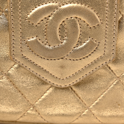Chanel Metallic Lambskin Quilted Tassel Camera Case Gold 15 of 18