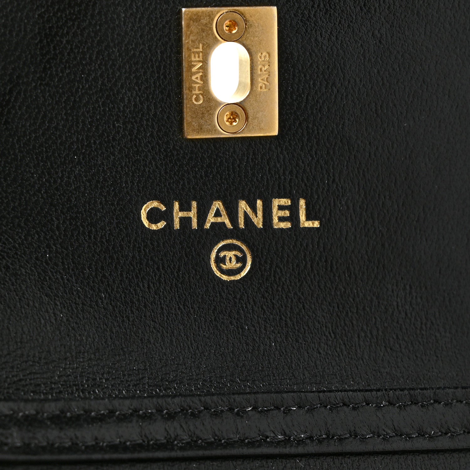 Chanel Lambskin Quilted Pearl Crush Clutch With Chain Black 5 of 8