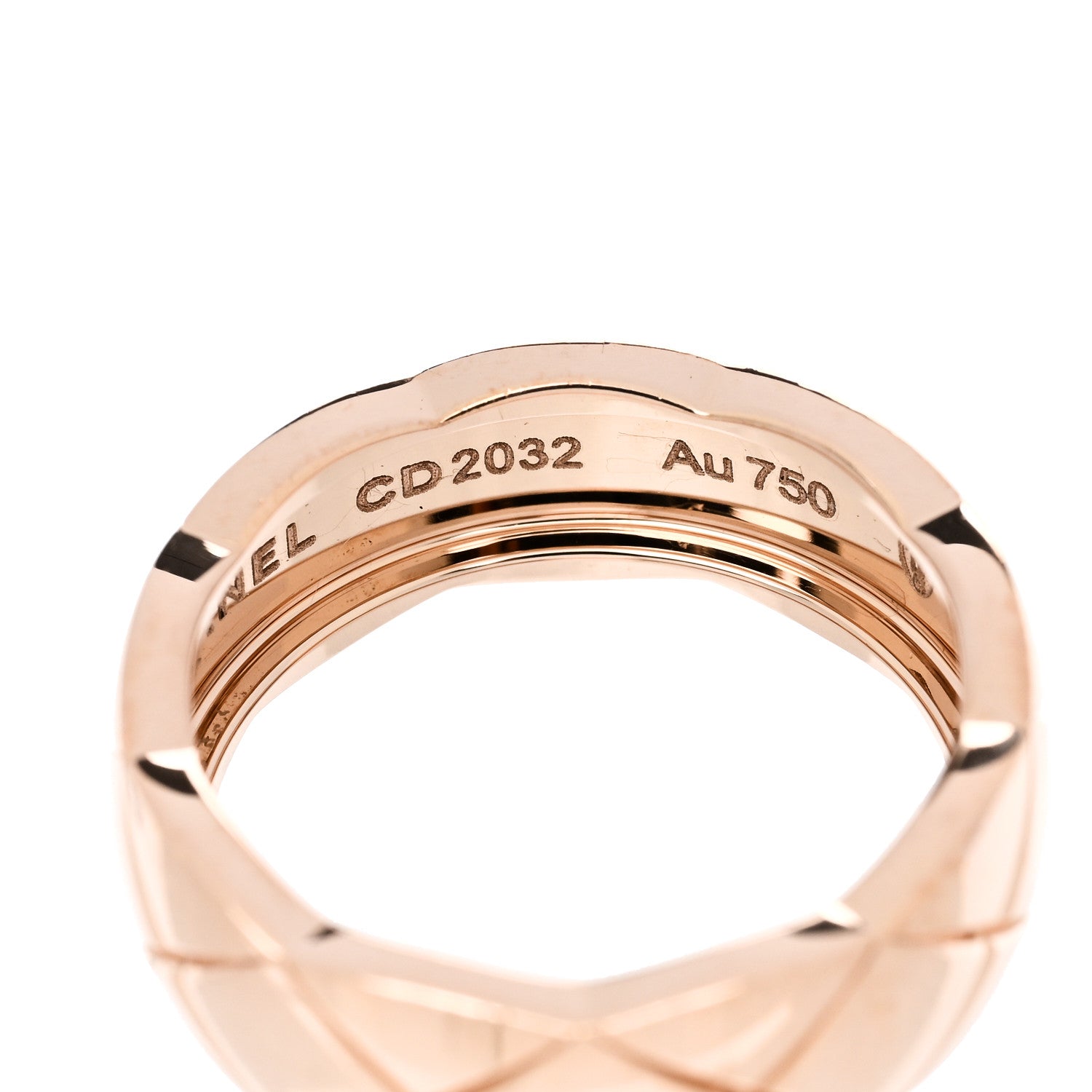 Chanel 18K Beige Gold Small Coco Crush Ring 52 6 5 of 7