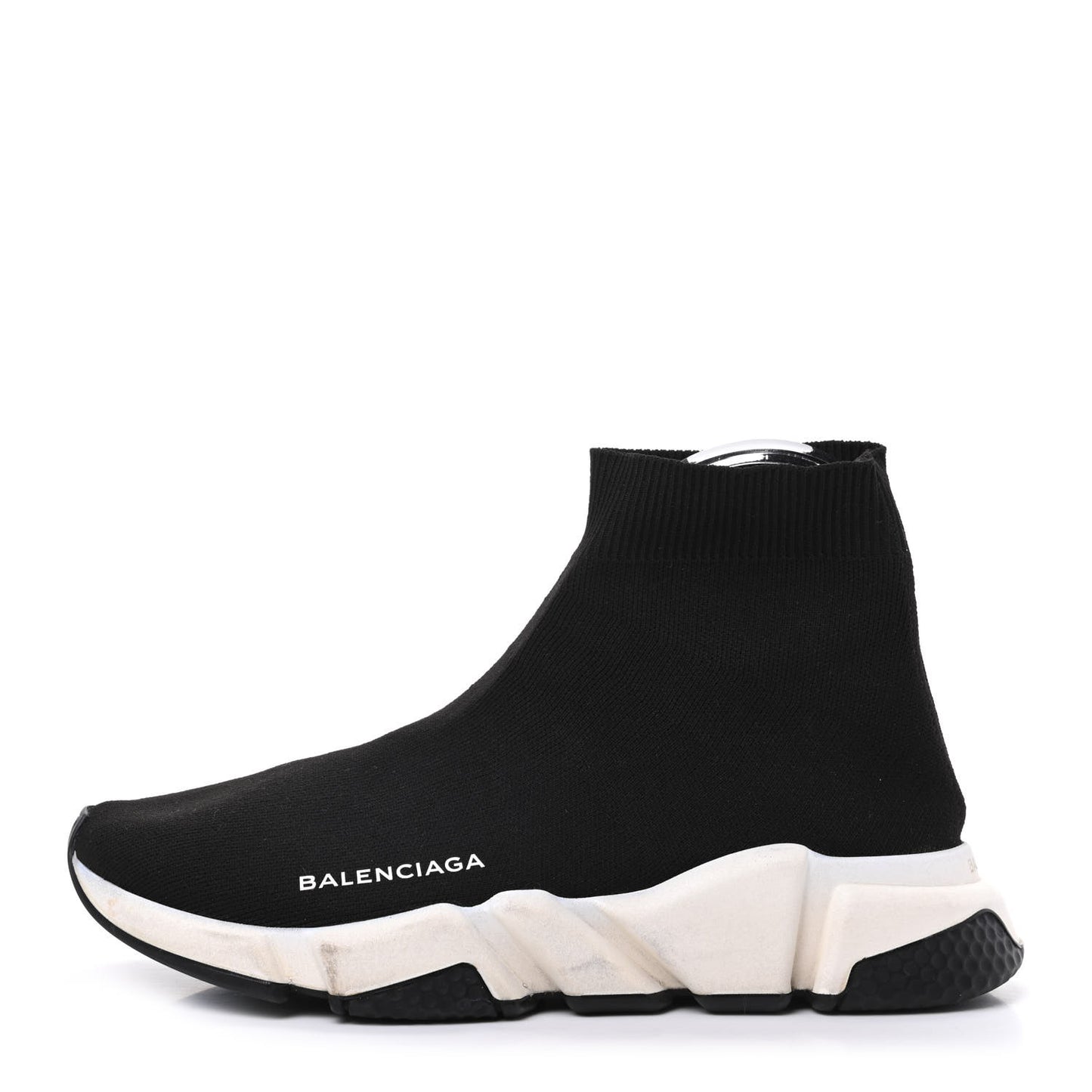Neoprene Knit Womens Speed Sneakers 38 Black White