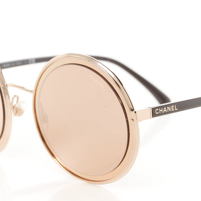 Chanel Metal Round Sunglasses 4226 Rose Gold 7 of 8