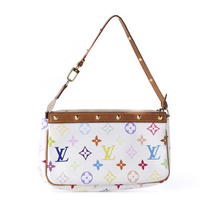 Louis Vuitton Monogram Multicolor Pochette Accessories White 3 of 9