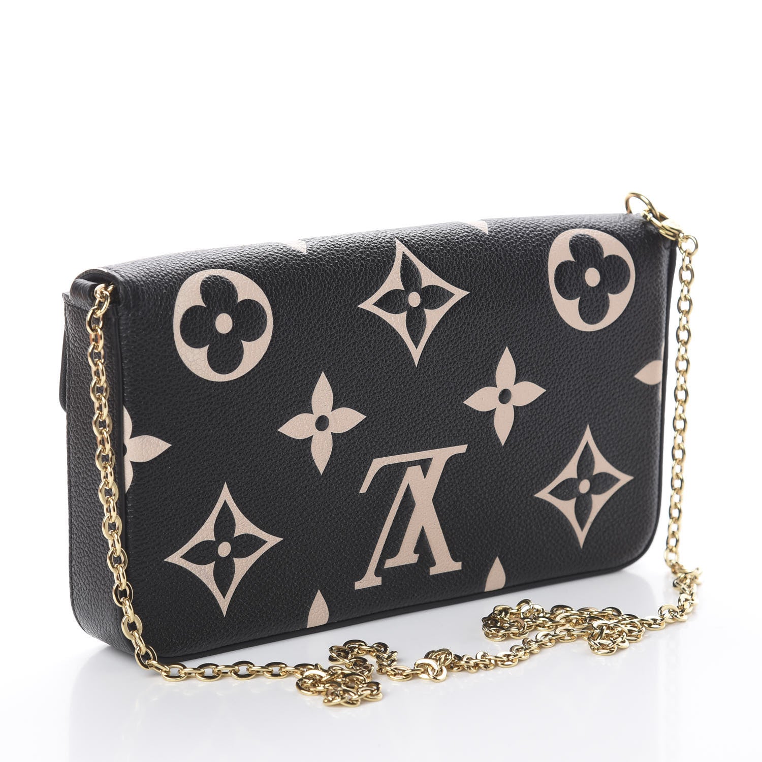Louis Vuitton Empreinte Monogram Giant Crafty Pochette Felicie Black Creme 2 of 8