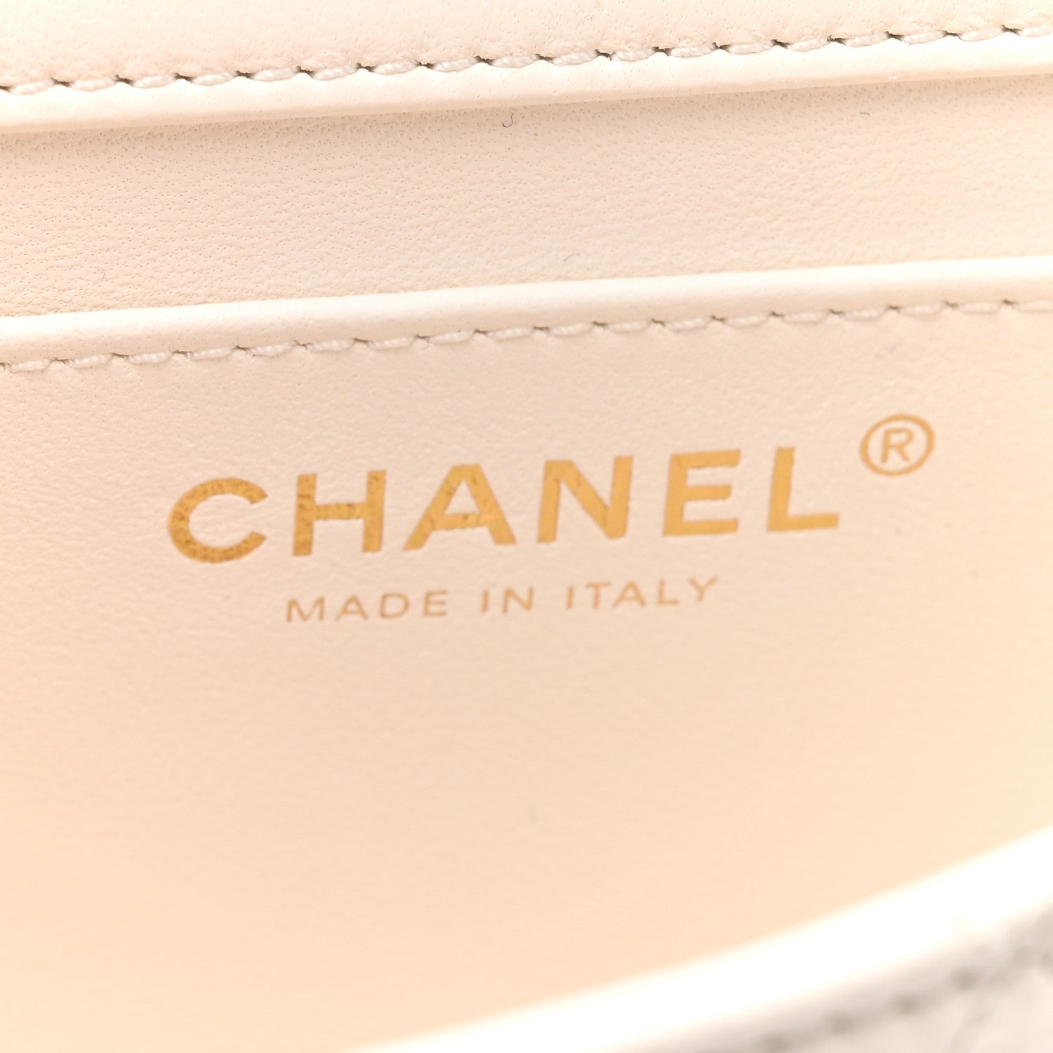 Chanel Shiny Lambskin Quilted Pearl Twist Mini Square Flap White 6 of 11