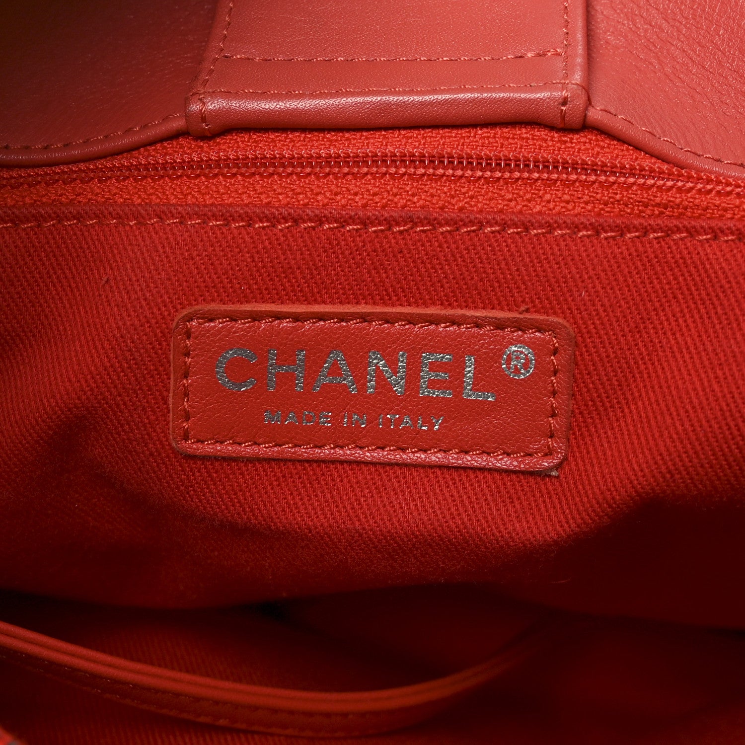 Chanel Calfskin Perforated Up In The Air Tote Red 6 of 12