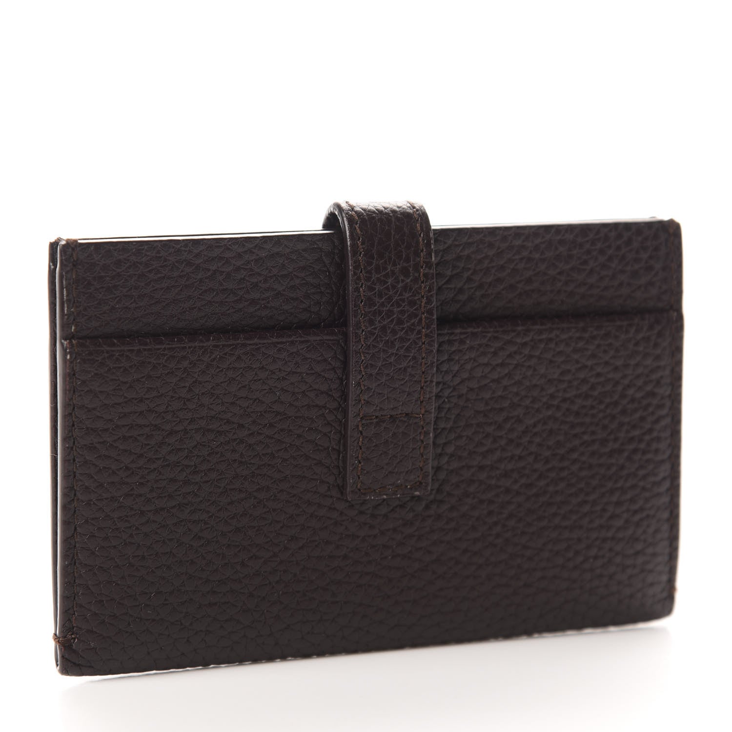 Saint Laurent Grained Calfskin Sac De Jour Card Case Black Tulipe 3 of 5