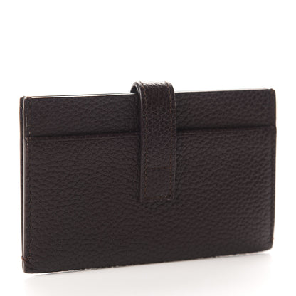 Saint Laurent Grained Calfskin Sac De Jour Card Case Black Tulipe 3 of 5