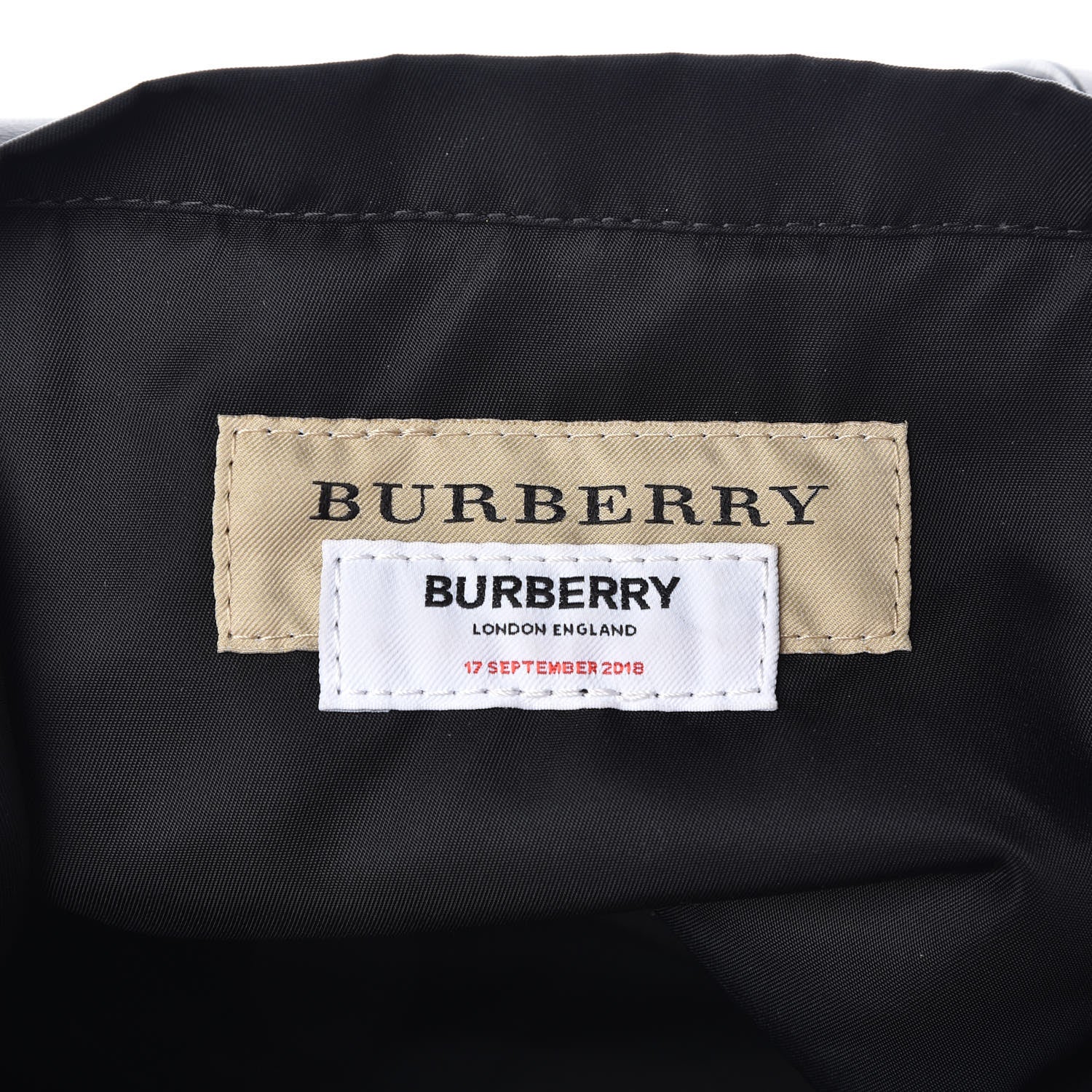 Burberry Nylon London England Print Logo Flat Tote Black 7 of 10