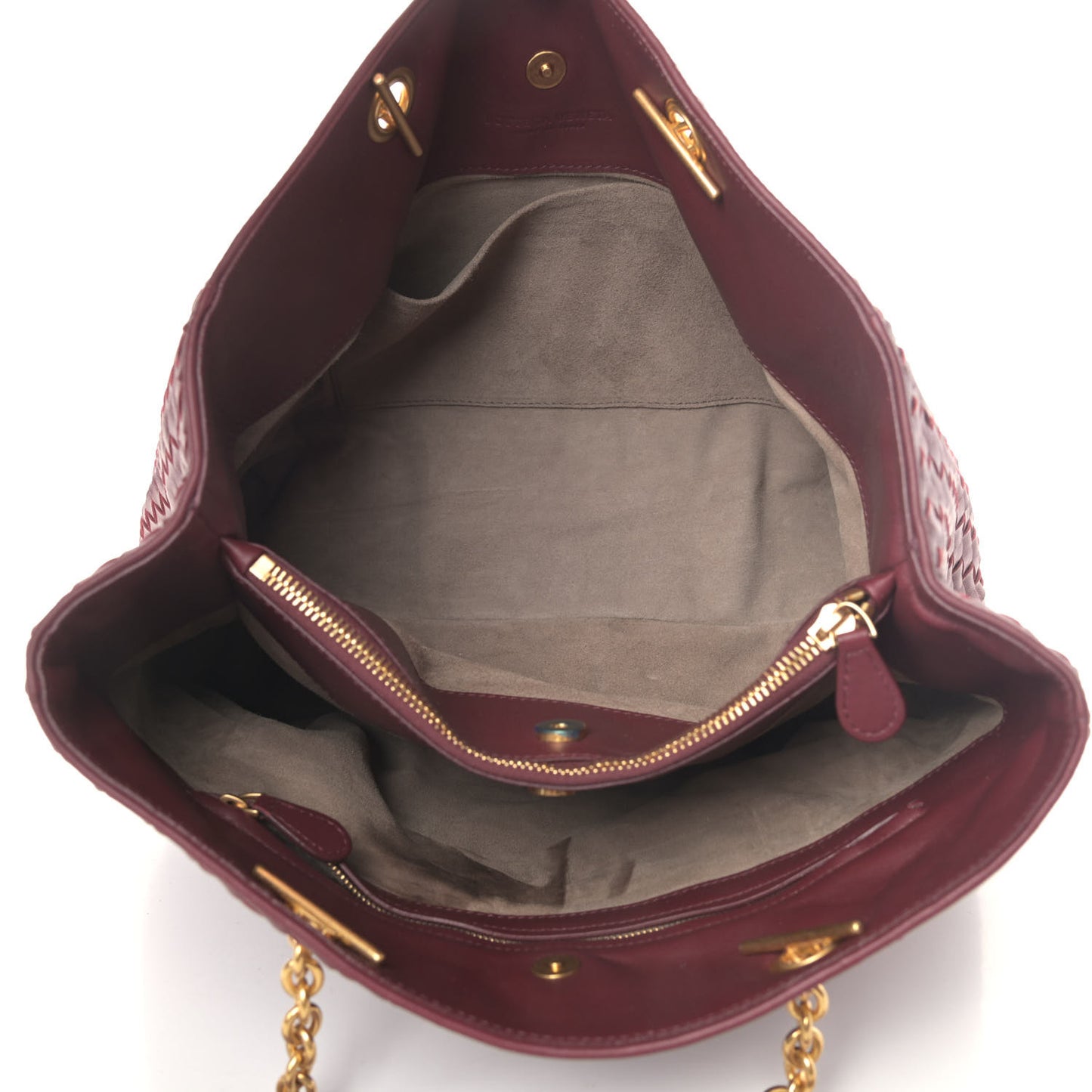 Nappa Intrecciato Medium Classic Chain Strap Tote Eclipse