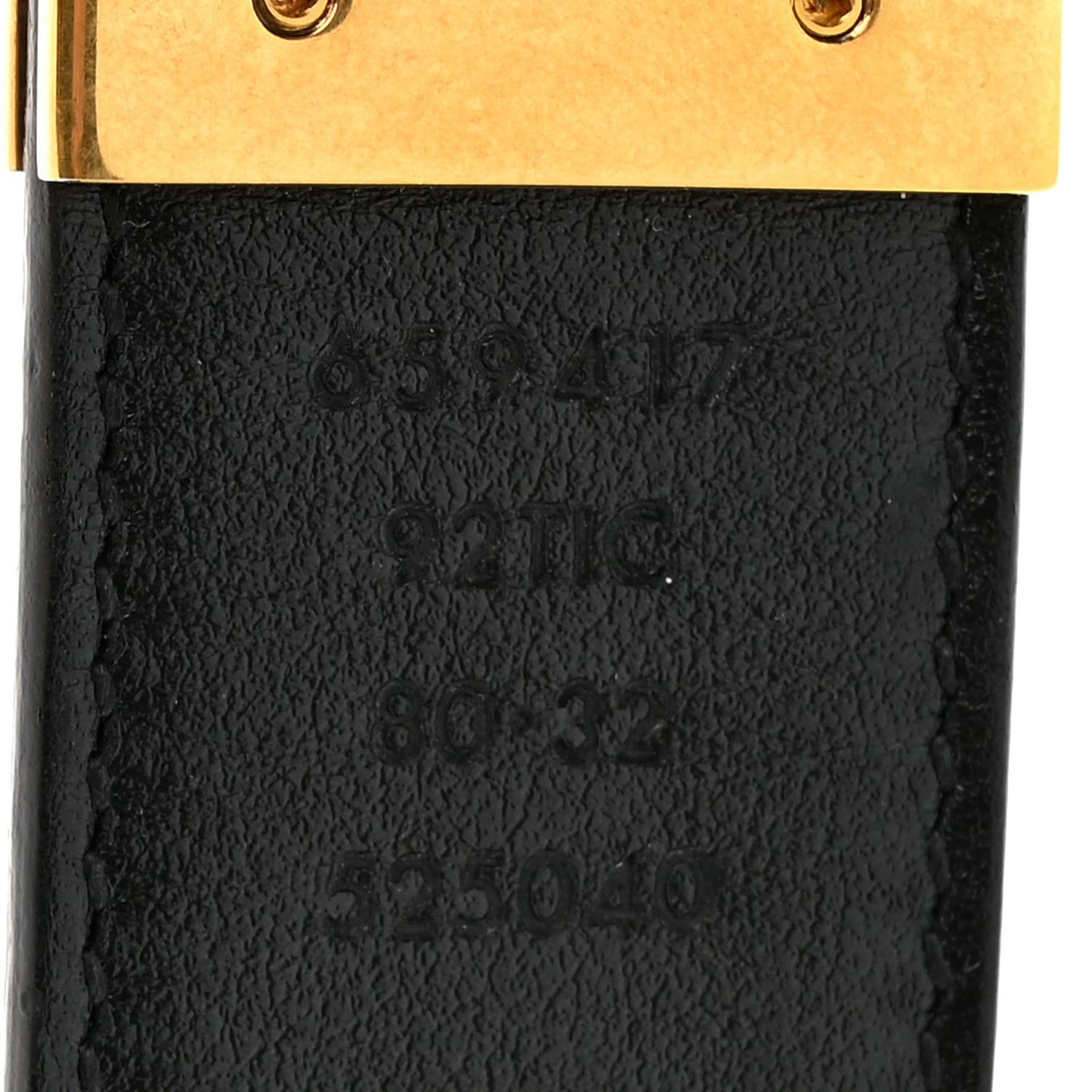 GG Supreme Monogram Plutone Calfskin Double G Reversible 30mm Belt 80 32 Beige Ebony Black