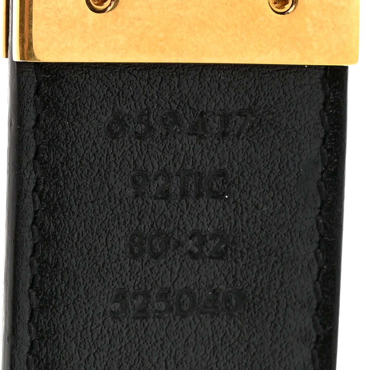 Gucci GG Supreme Monogram Plutone Calfskin Double G Reversible 30mm Belt 80 32 Beige Ebony Black 4 of 4