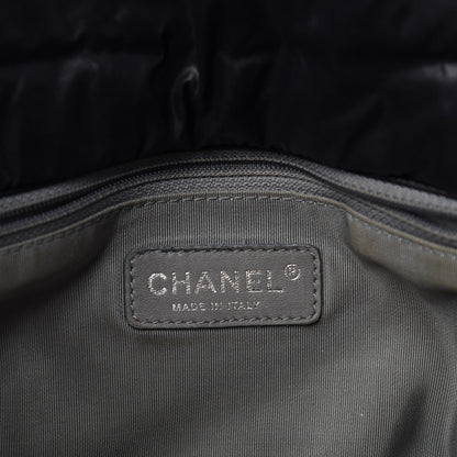 Chanel Nylon Quilted Tweed Stitch Bubble Flap Black 11 of 14