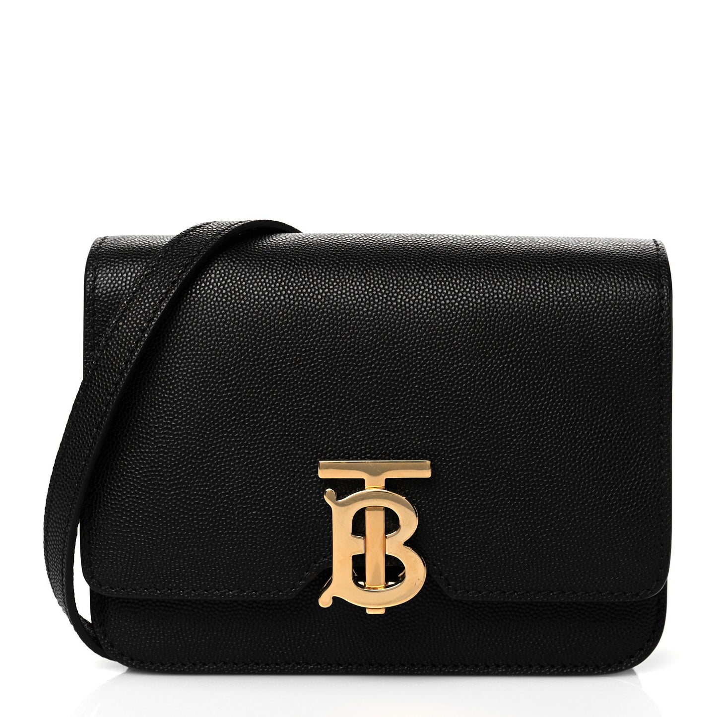 Grained Calfskin Mini TB Bag Black