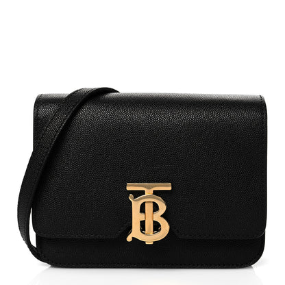 Burberry Grained Calfskin Mini TB Bag Black 1 of 9