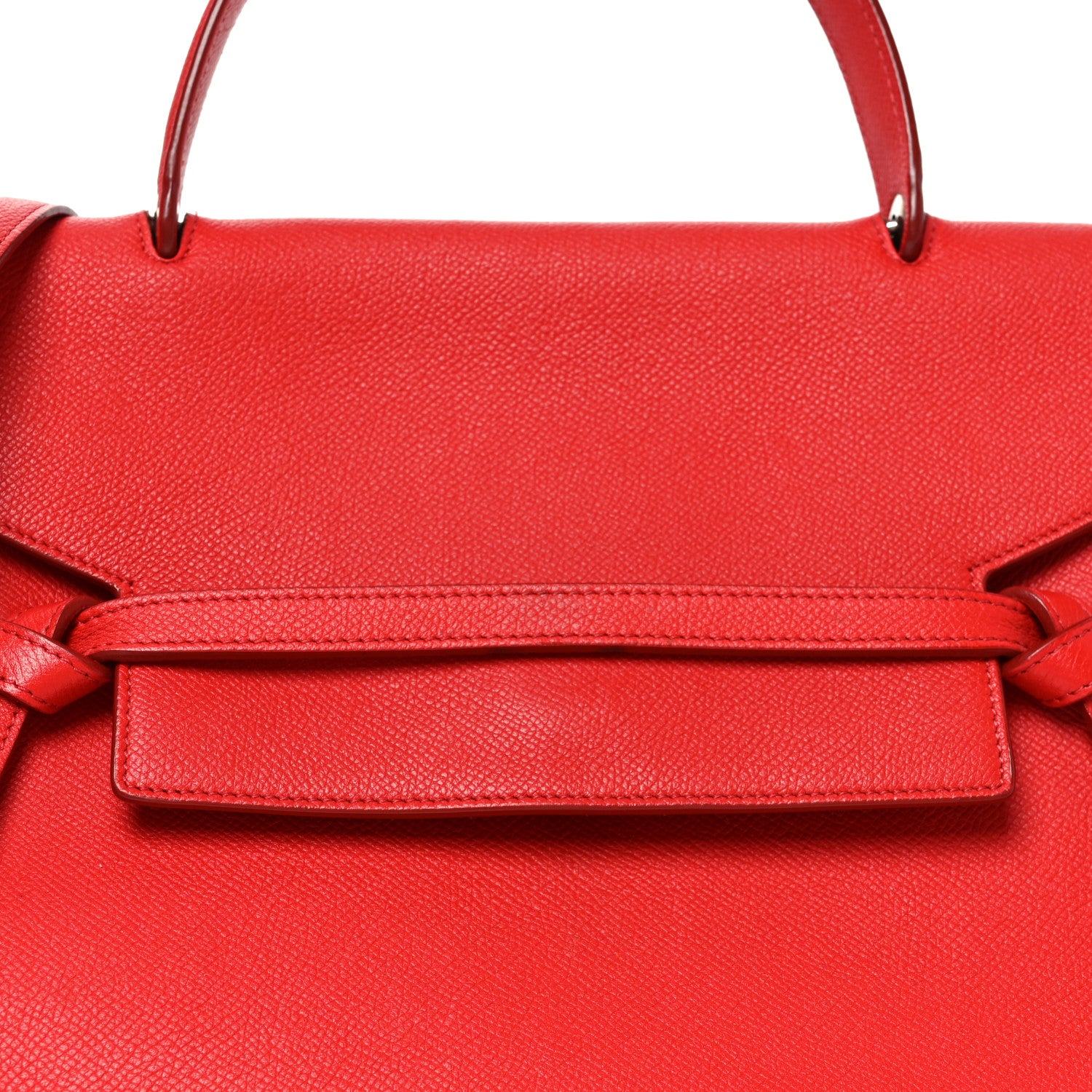 Celine Grained Calfskin Mini Belt Bag Vermillion 8 of 10
