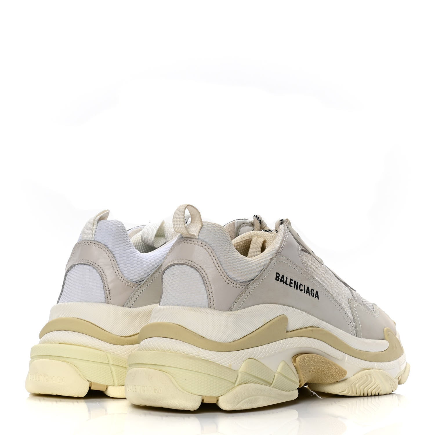 Balenciaga Fabric Mesh Mens Triple S Sneakers 42 White 4 of 8
