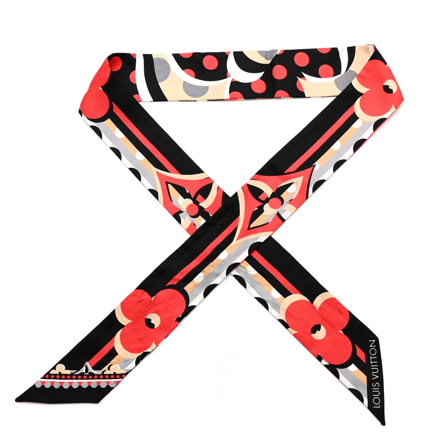 Silk Pop Monogram BB Bandeau Red