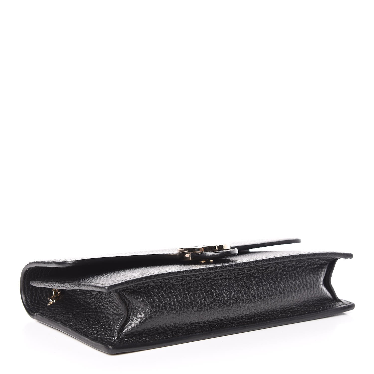 Gucci Dollar Calfskin Interlocking G Chain Wallet Black 4 of 12