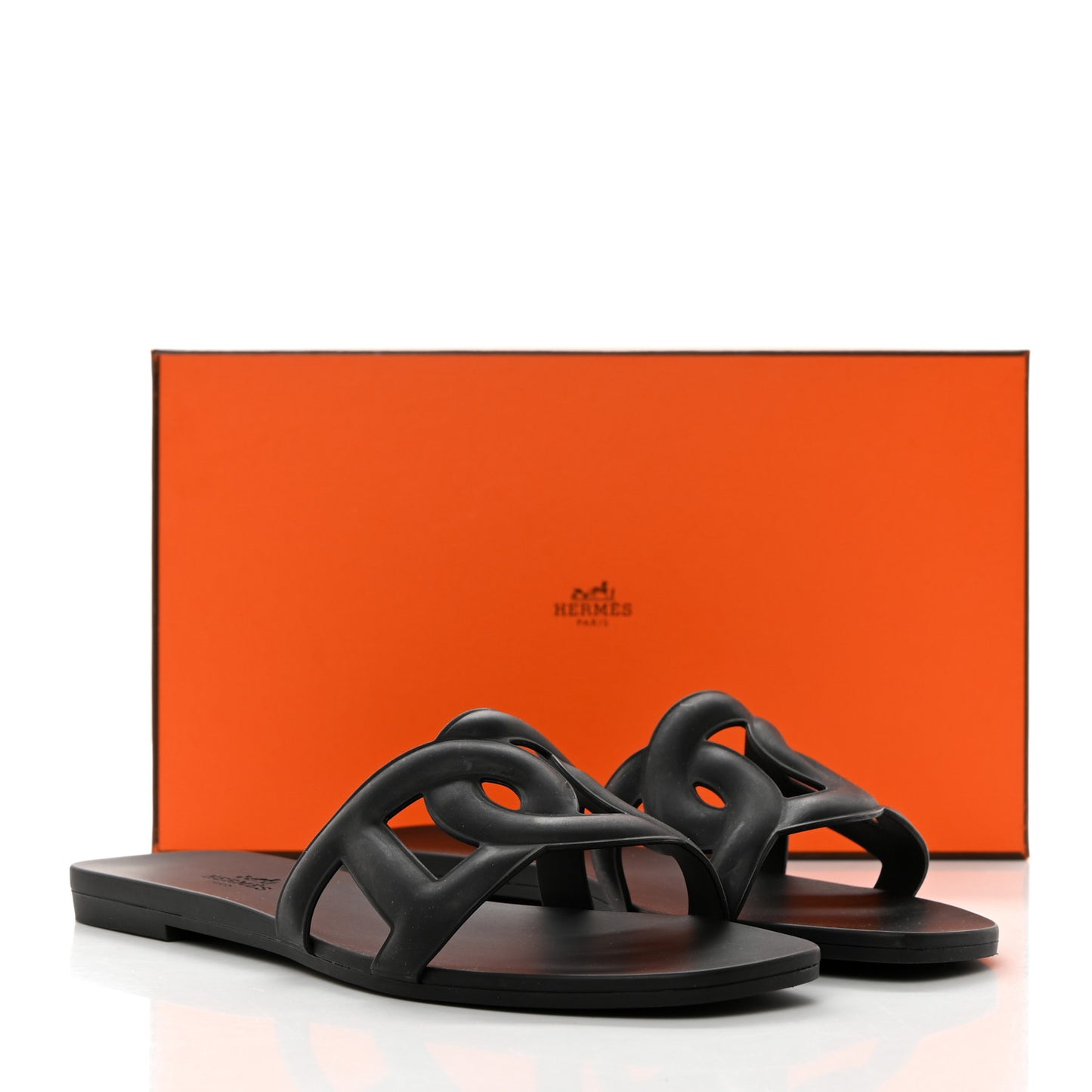Rubber Aloha Sandals 37 Black