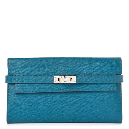 Hermes Epsom Kelly Longue Wallet Bleu Izmir 1 of 8