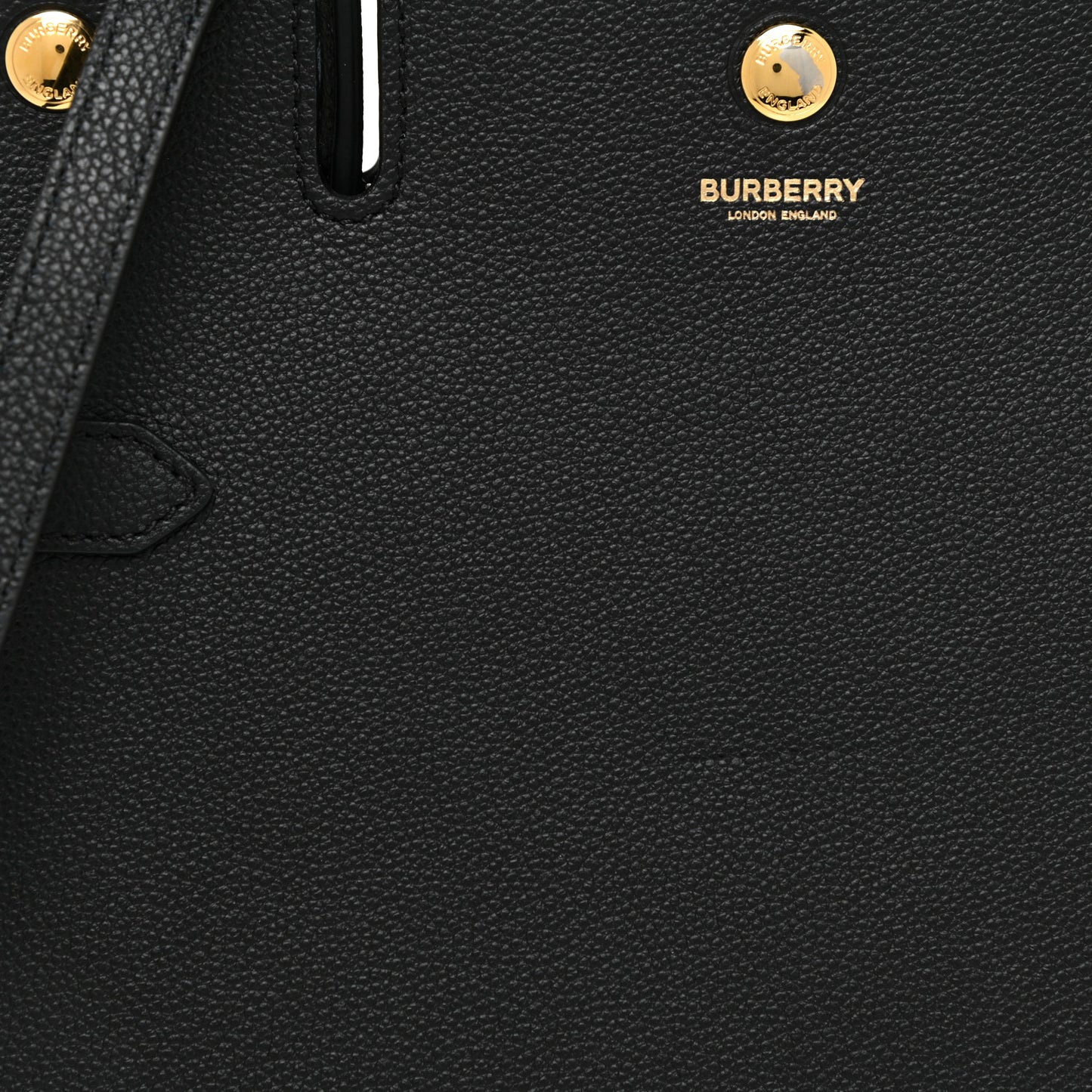 Grainy Calfskin Small Title Bag Black