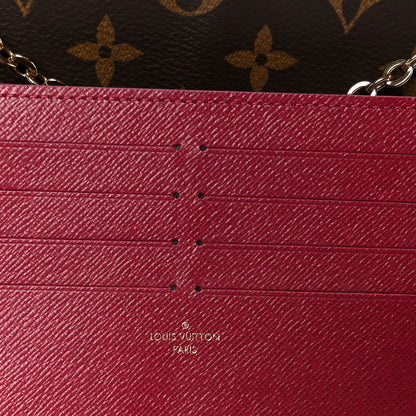 Louis Vuitton Monogram Pochette Felicie Chain Wallet Fuchsia 9 of 15