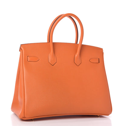 Hermes Epsom Birkin 35 Orange 3 of 10