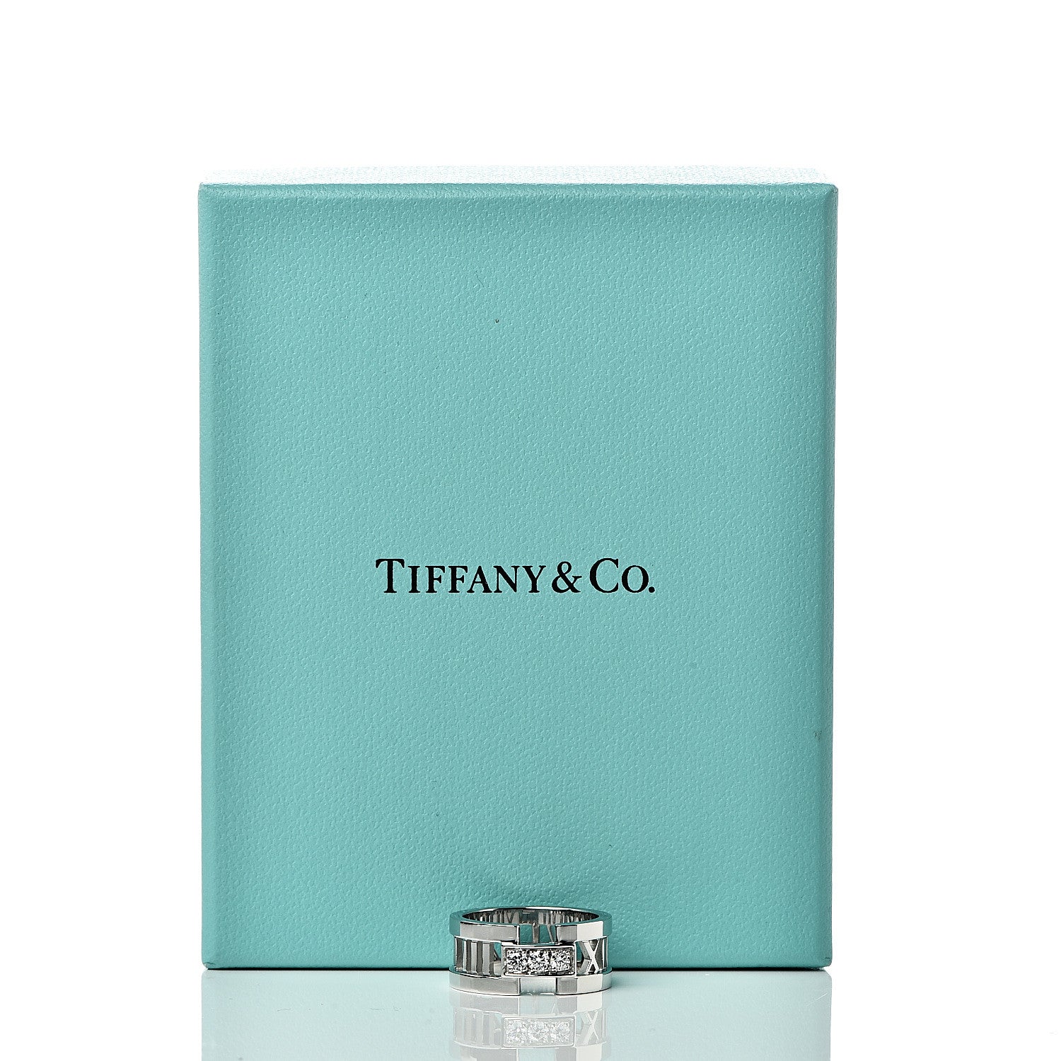 Tiffany 18K White Gold Diamond Open Atlas Ring 55 7.25 6 of 6