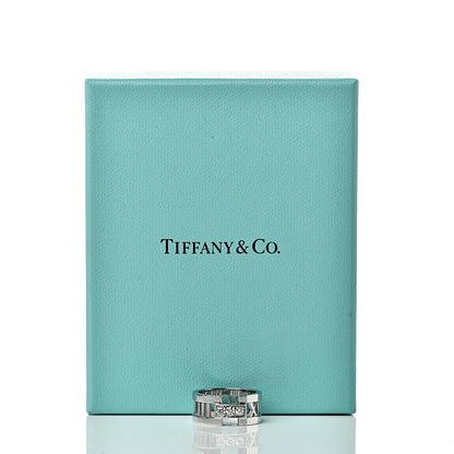 Tiffany 18K White Gold Diamond Open Atlas Ring 55 7.25 6 of 6