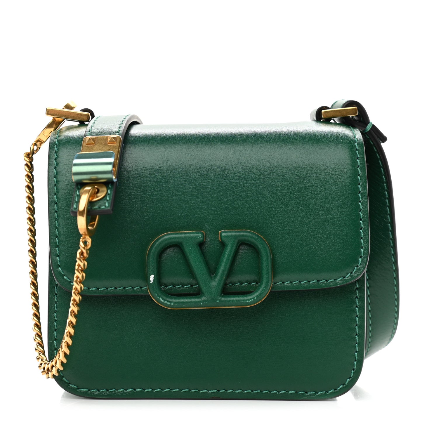 Calfskin Micro VSling Shoulder Bag Green